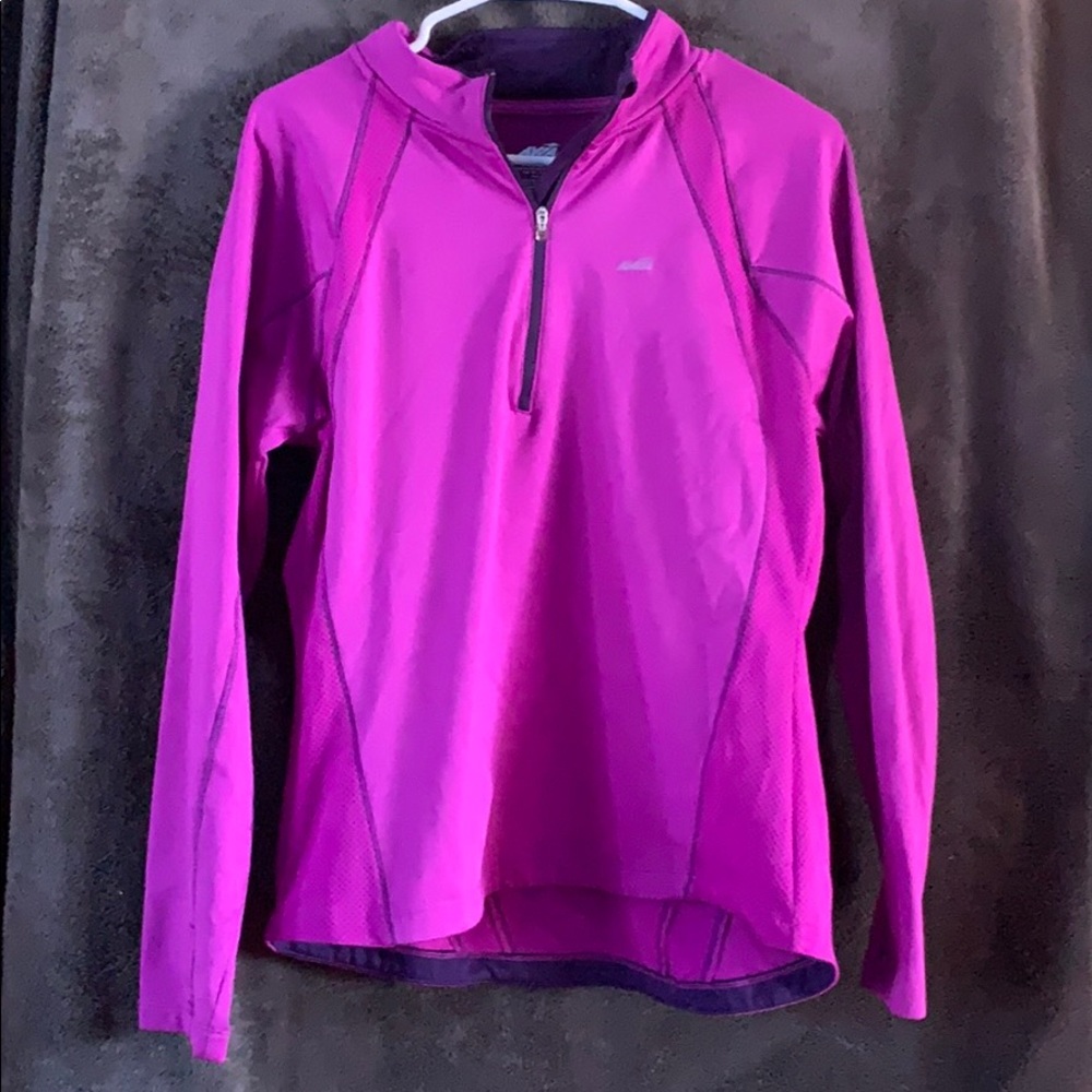 Pink Long-Sleeve Compression Avía Workout Shirt